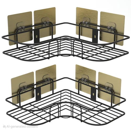 Corner Bathroom Shelf Rack — Set of 2