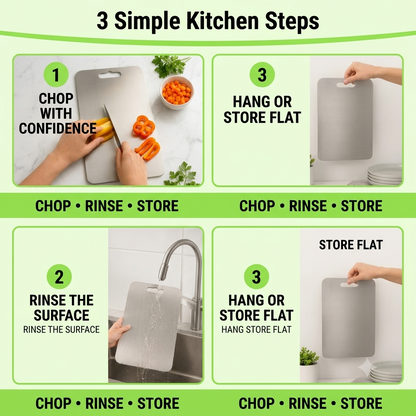 Stainless Steel Cutting Board – Durable & Hygienic 31x20 cm
