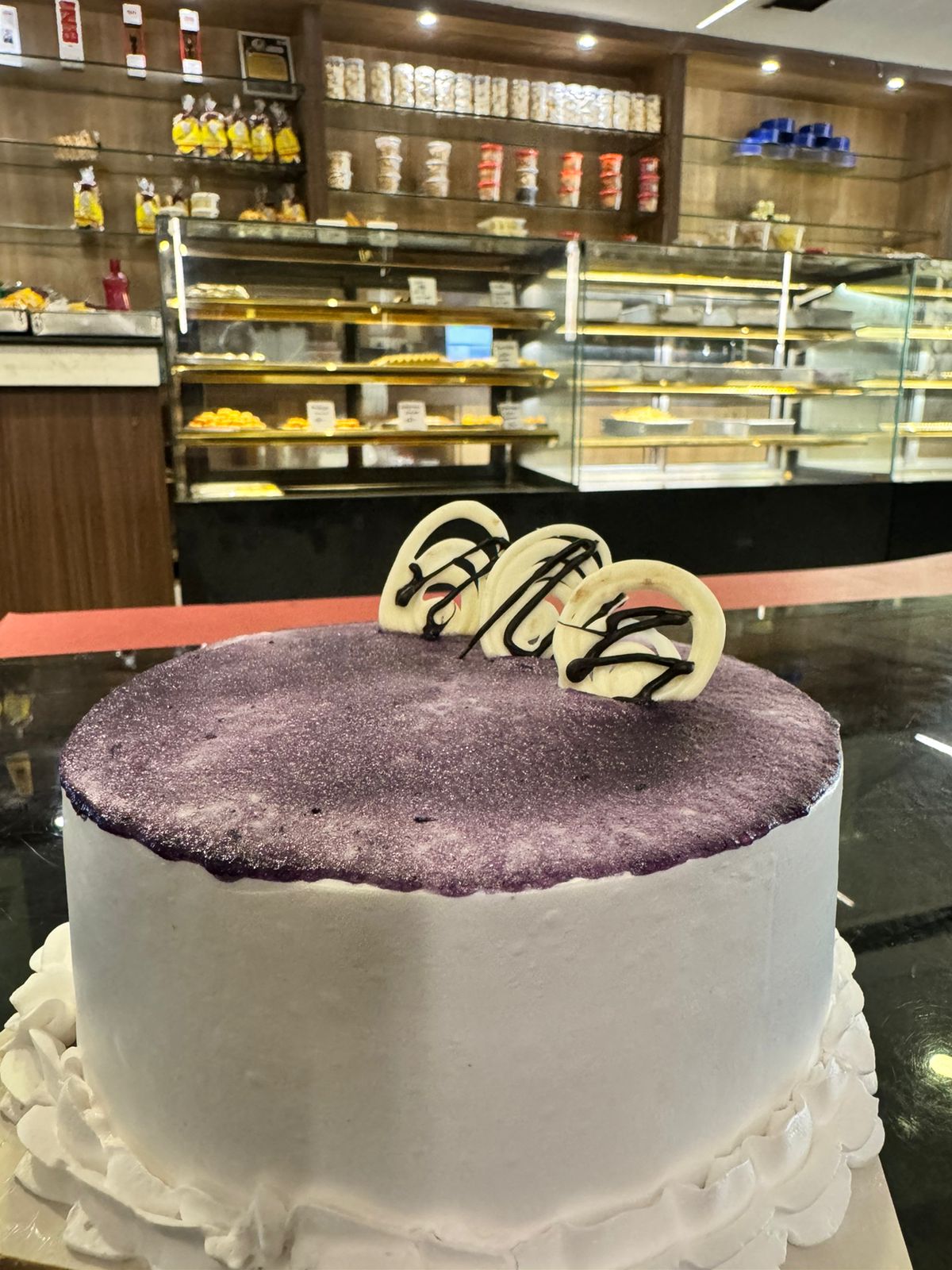 Blackcurrant fresh cream Birthday cake